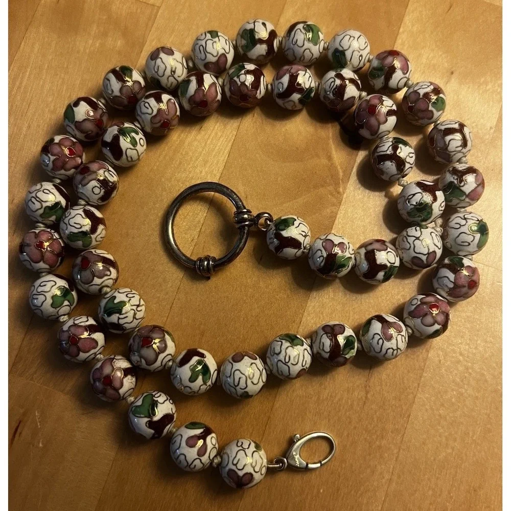 theLoop Cloisonne Floral Eyeglass Holder Necklace 27